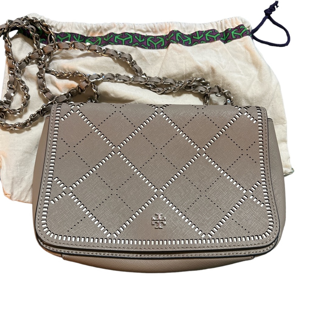 Tory Burch Robinson cross hatch crossbody shoulder bag